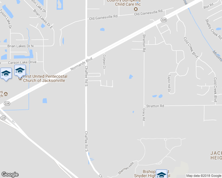 map of restaurants, bars, coffee shops, grocery stores, and more near 10946 Lauren Oak Lane South in Jacksonville
