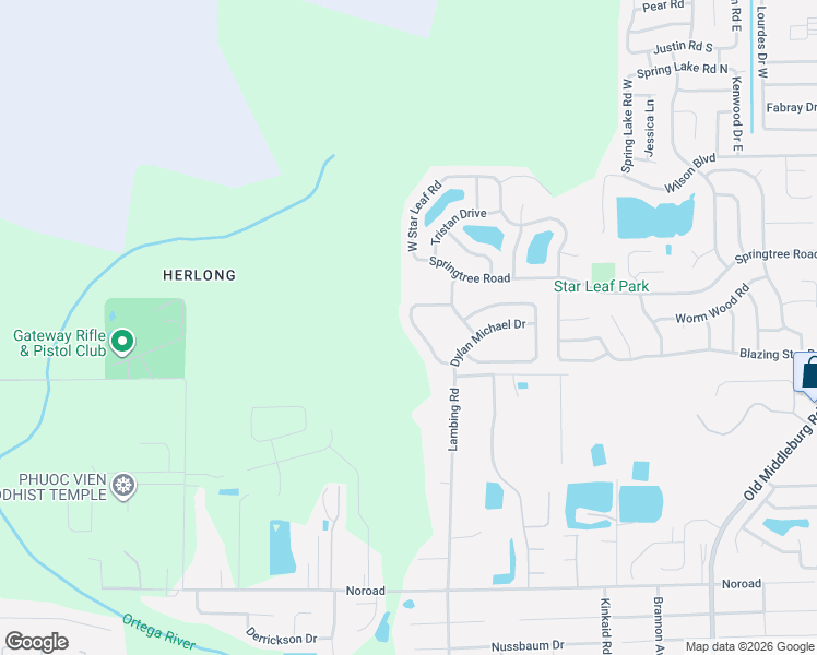 map of restaurants, bars, coffee shops, grocery stores, and more near 3808 Evan Samuel Drive in Jacksonville