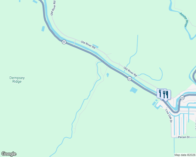 map of restaurants, bars, coffee shops, grocery stores, and more near 13511 Petite Drive in Maurepas