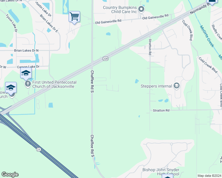 map of restaurants, bars, coffee shops, grocery stores, and more near 3784 Lauren Crest Court in Jacksonville