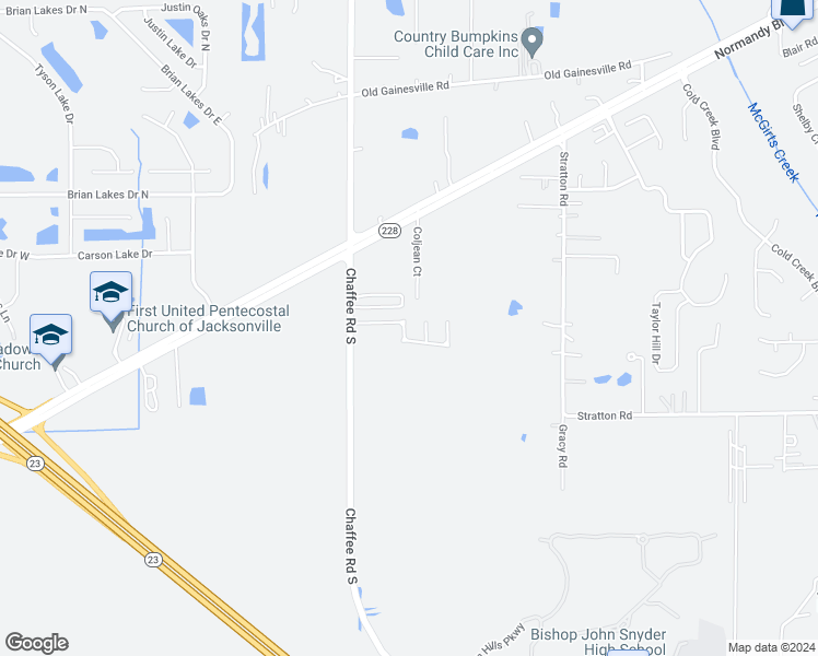 map of restaurants, bars, coffee shops, grocery stores, and more near 11111 Lauren Oak Lane in Jacksonville