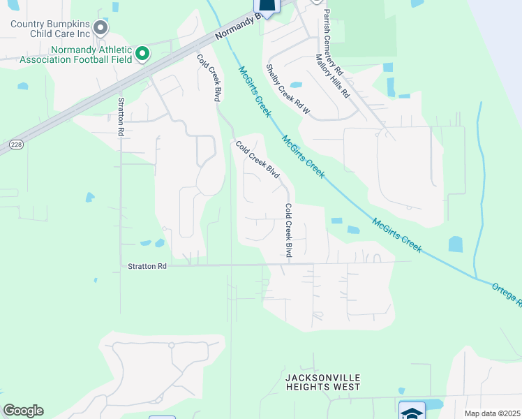 map of restaurants, bars, coffee shops, grocery stores, and more near 10559 Napoleon Court in Jacksonville