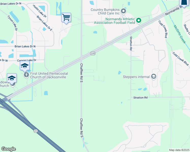 map of restaurants, bars, coffee shops, grocery stores, and more near 3752 Lauren Crest Court in Jacksonville