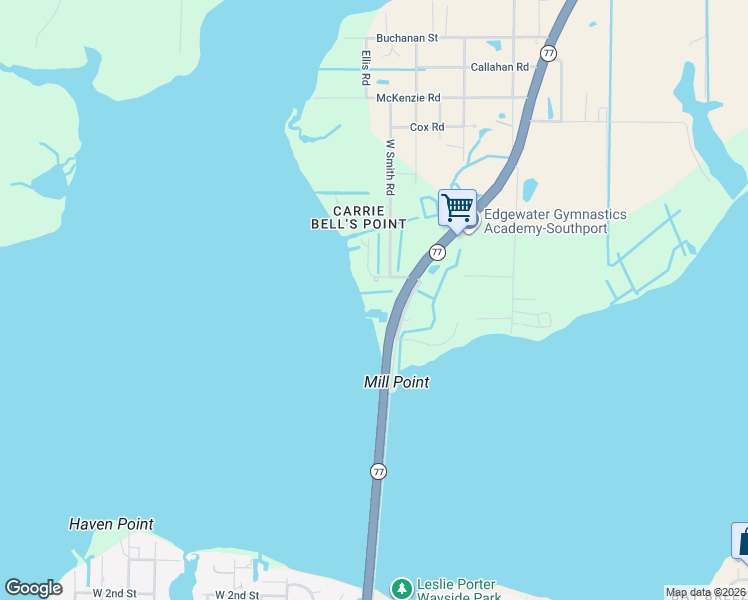 map of restaurants, bars, coffee shops, grocery stores, and more near 6311 Florida 77 in Panama City