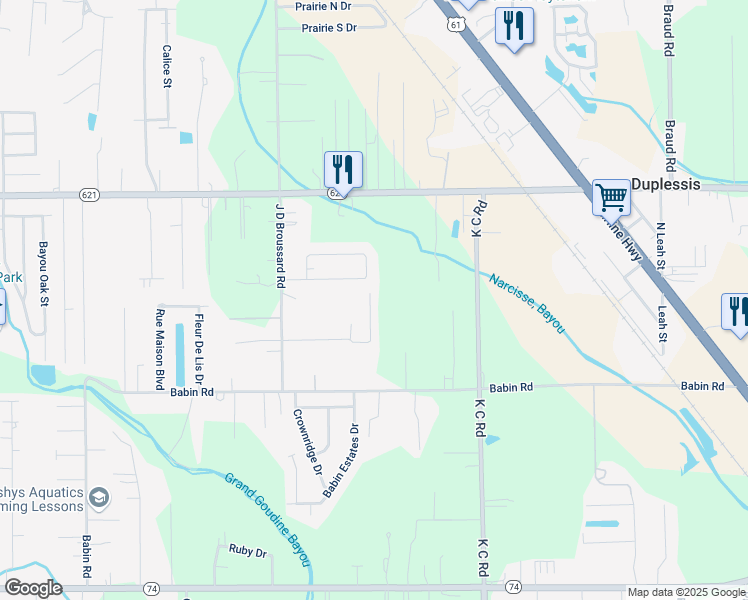 map of restaurants, bars, coffee shops, grocery stores, and more near 13392 Dooley Rd in Gonzales