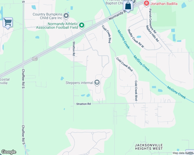 map of restaurants, bars, coffee shops, grocery stores, and more near 2737 Taylor Hill Drive in Jacksonville