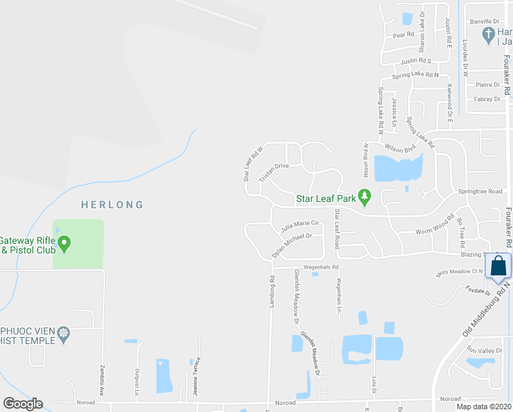 map of restaurants, bars, coffee shops, grocery stores, and more near 8692 Springtree Road in Jacksonville