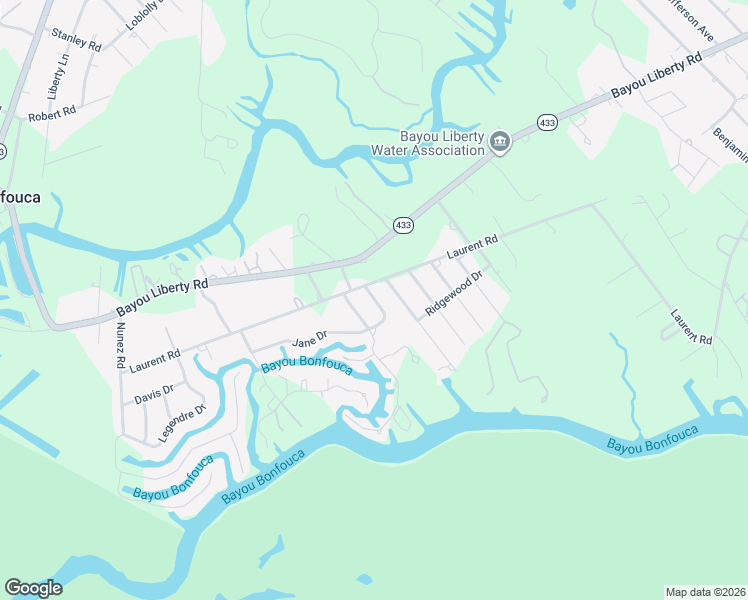 map of restaurants, bars, coffee shops, grocery stores, and more near 105 Ebony Drive in Slidell