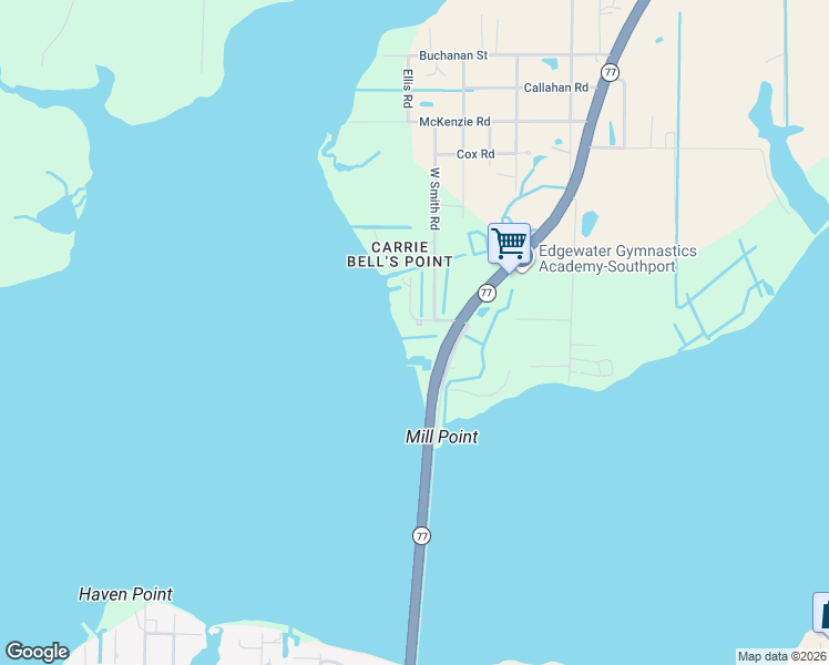 map of restaurants, bars, coffee shops, grocery stores, and more near 6311 Florida 77 in Panama City