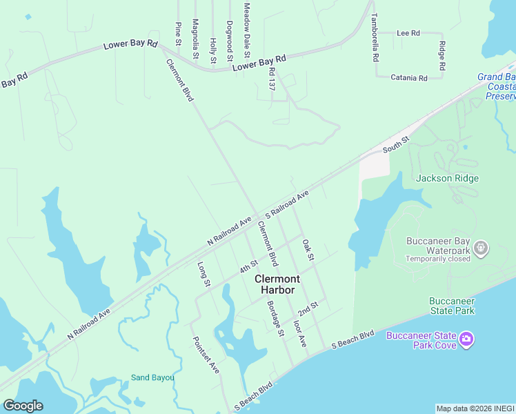 map of restaurants, bars, coffee shops, grocery stores, and more near 6098 N Railroad Ave in Bay St Louis