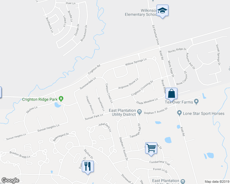 map of restaurants, bars, coffee shops, grocery stores, and more near 8964 Argonne Stone Lane in Conroe
