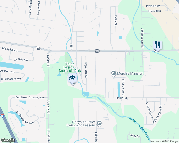 map of restaurants, bars, coffee shops, grocery stores, and more near 13399 Chase Street in Gonzales