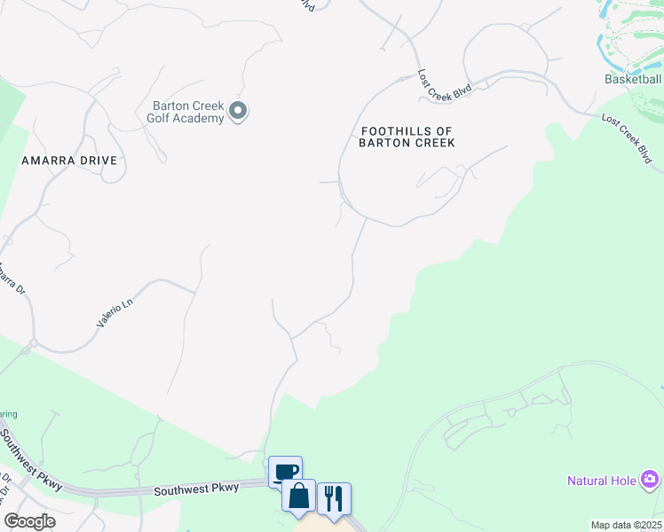 map of restaurants, bars, coffee shops, grocery stores, and more near 4404 Mirador Drive in Austin