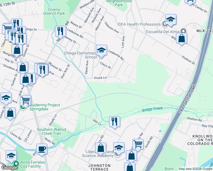 map of restaurants, bars, coffee shops, grocery stores, and more near 942 Lott Avenue in Austin
