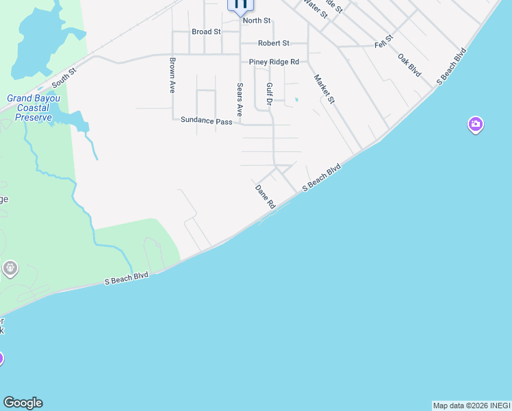 map of restaurants, bars, coffee shops, grocery stores, and more near 904 South Beach Boulevard in Waveland