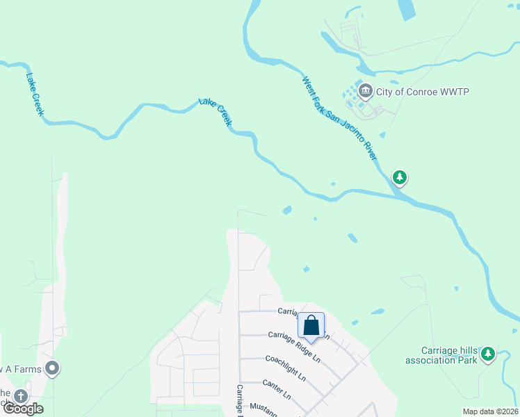 map of restaurants, bars, coffee shops, grocery stores, and more near 2403 Conastoga Court in Conroe