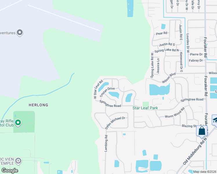 map of restaurants, bars, coffee shops, grocery stores, and more near 8661 Tristan Drive in Jacksonville