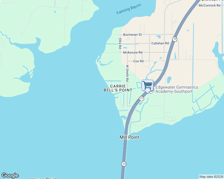 map of restaurants, bars, coffee shops, grocery stores, and more near 1516 Elma Ruth Dr in Bay