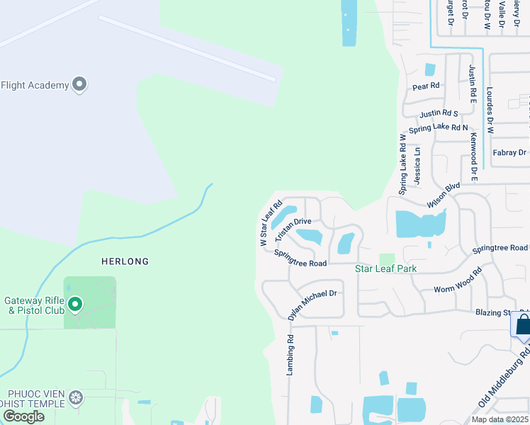 map of restaurants, bars, coffee shops, grocery stores, and more near 3687 Star Leaf Road West in Jacksonville