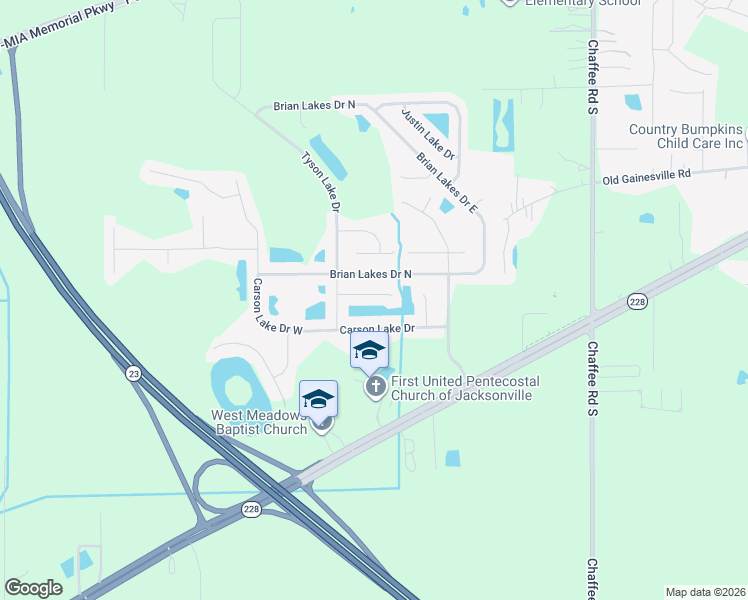 map of restaurants, bars, coffee shops, grocery stores, and more near 11506 Summer Bird Court in Jacksonville