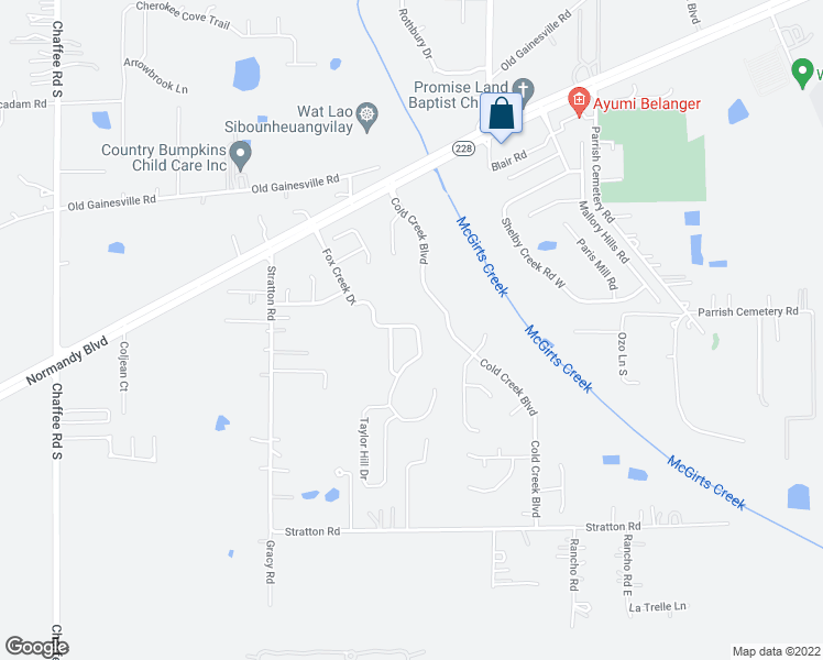 map of restaurants, bars, coffee shops, grocery stores, and more near 2745 Fox Creek Drive in Jacksonville