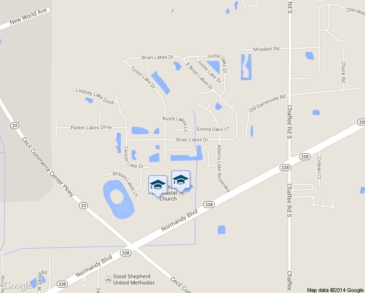 map of restaurants, bars, coffee shops, grocery stores, and more near 11507 Summer Bird Ct in Jacksonville