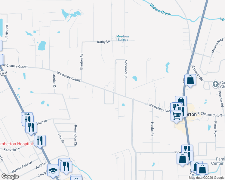 map of restaurants, bars, coffee shops, grocery stores, and more near 190 Greentree Street in Lumberton