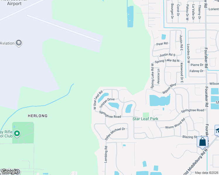 map of restaurants, bars, coffee shops, grocery stores, and more near 8705 Star Leaf Road North in Jacksonville