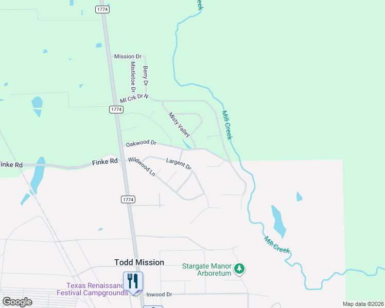 map of restaurants, bars, coffee shops, grocery stores, and more near 71 Live Oak Drive in Plantersville