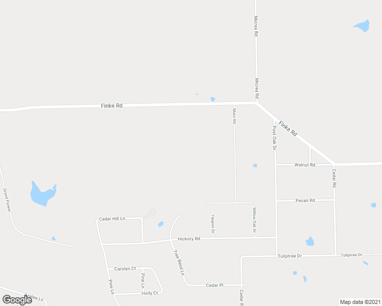 map of restaurants, bars, coffee shops, grocery stores, and more near 9999 Finke Road in Plantersville