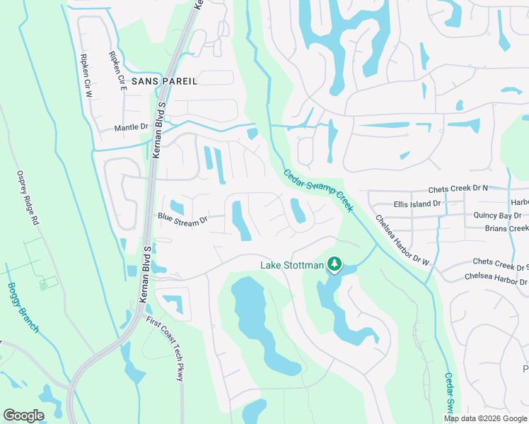 map of restaurants, bars, coffee shops, grocery stores, and more near 4524 Antler Hill Drive West in Jacksonville