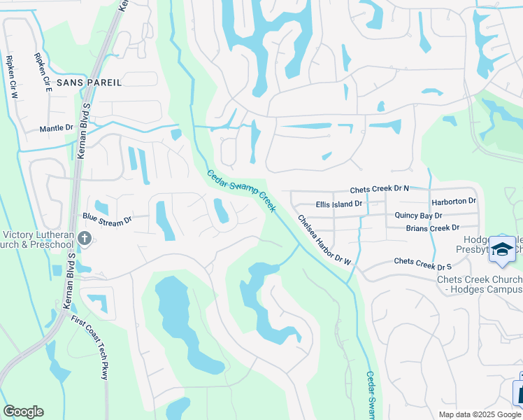 map of restaurants, bars, coffee shops, grocery stores, and more near 12714 Chets Creek Drive North in Jacksonville