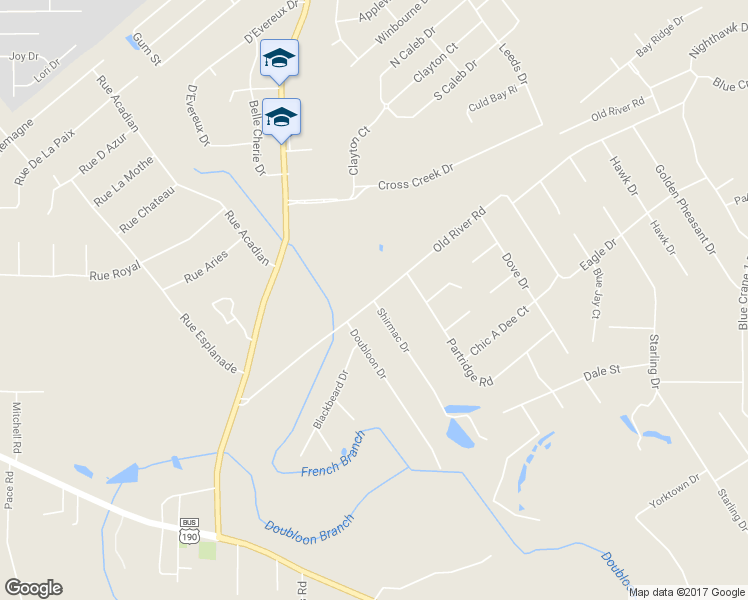 map of restaurants, bars, coffee shops, grocery stores, and more near 1980 Old River Rd in Slidell