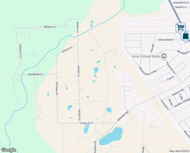 map of restaurants, bars, coffee shops, grocery stores, and more near 6760 Deer Park Lane in Lumberton