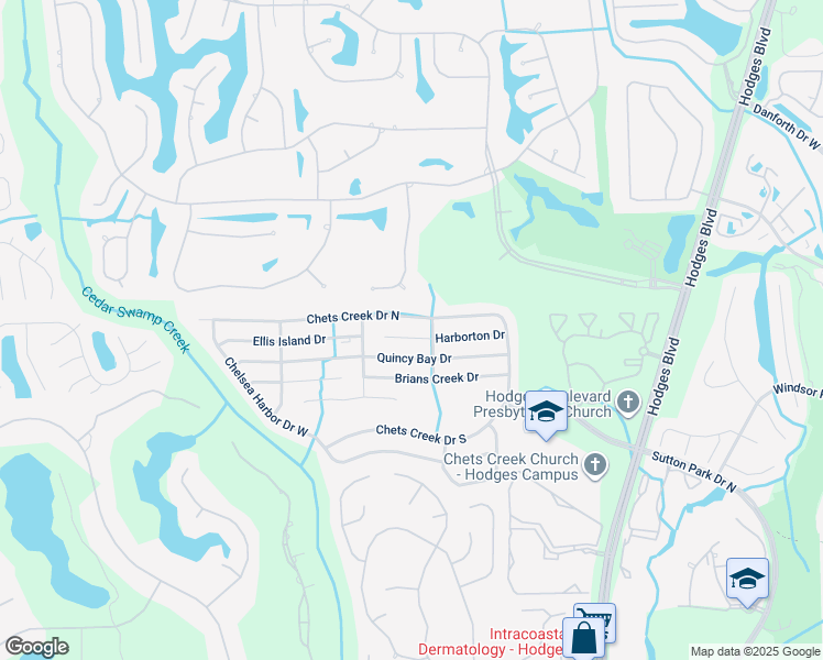 map of restaurants, bars, coffee shops, grocery stores, and more near 13009 Harborton Drive in Jacksonville