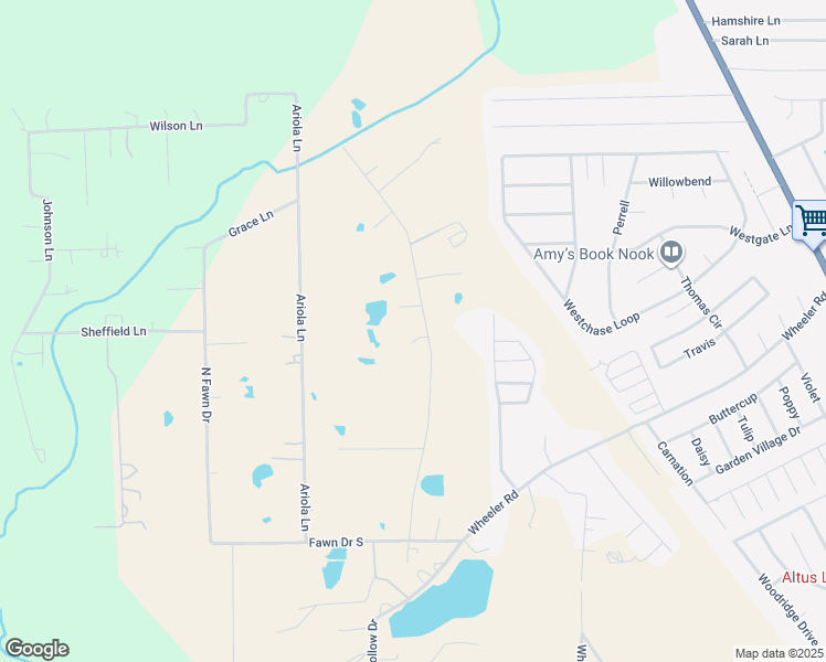 map of restaurants, bars, coffee shops, grocery stores, and more near 6760 Deer Park Lane in Lumberton