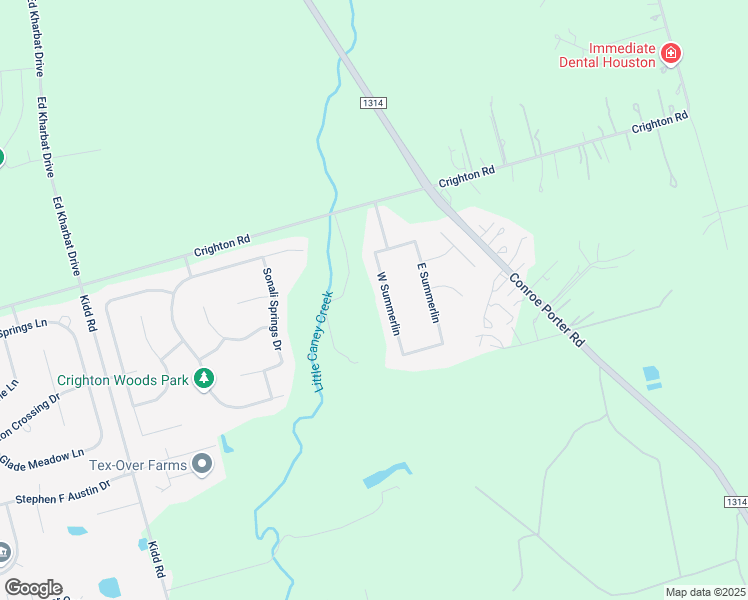 map of restaurants, bars, coffee shops, grocery stores, and more near 12414 West Summerlin in Conroe