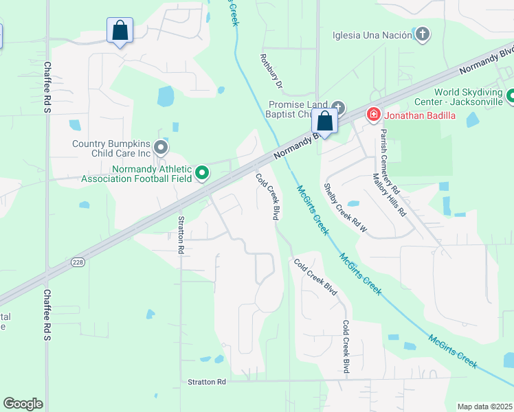 map of restaurants, bars, coffee shops, grocery stores, and more near 2561 Blackstone Court in Jacksonville