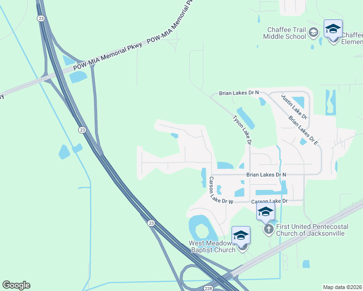 map of restaurants, bars, coffee shops, grocery stores, and more near 2348 Turner Lakes Court in Jacksonville