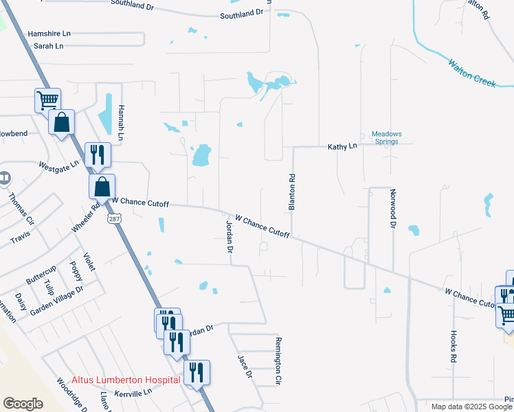 map of restaurants, bars, coffee shops, grocery stores, and more near 101 Harrell Drive in Lumberton