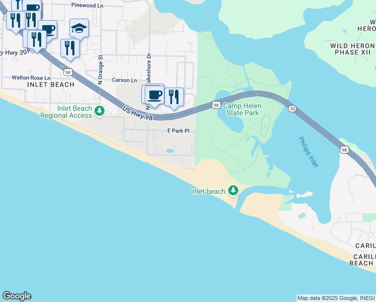 map of restaurants, bars, coffee shops, grocery stores, and more near 215 Walton Magnolia Lane in Walton County