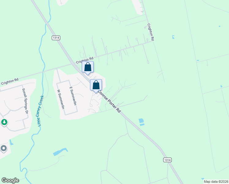 map of restaurants, bars, coffee shops, grocery stores, and more near 12653 Farm to Market 1960 in Conroe
