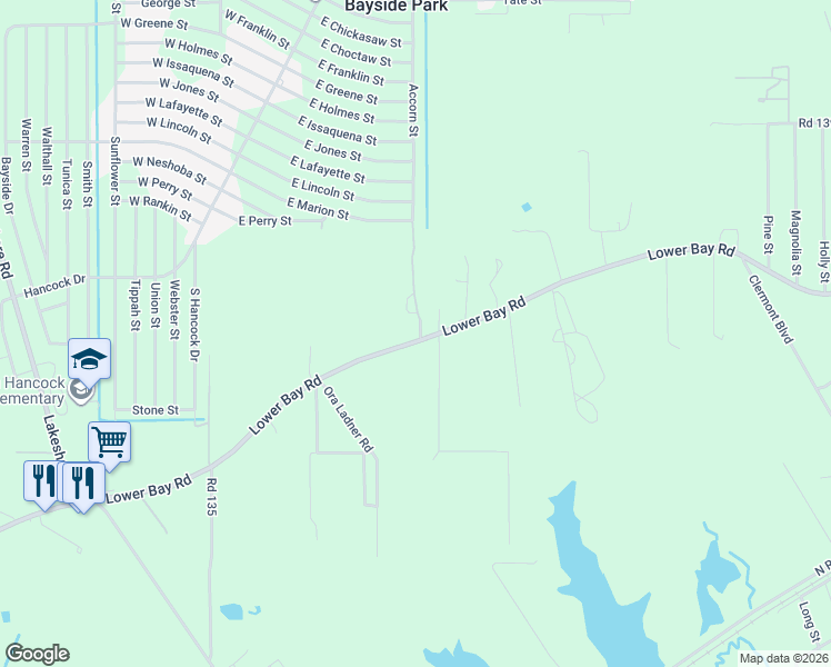 map of restaurants, bars, coffee shops, grocery stores, and more near 6288 Lower Bay Road in Bay St. Louis