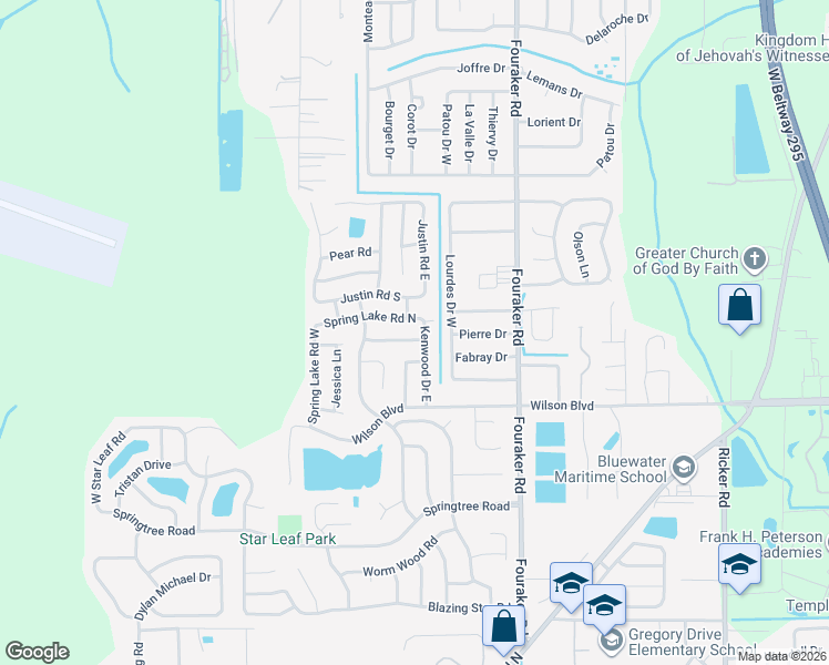 map of restaurants, bars, coffee shops, grocery stores, and more near 8140 Jeanwood Drive in Jacksonville
