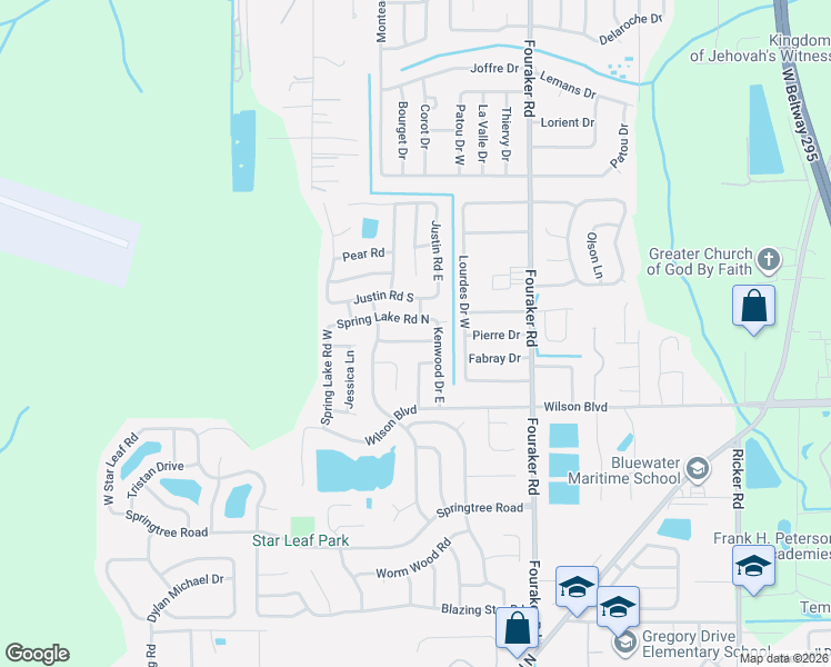 map of restaurants, bars, coffee shops, grocery stores, and more near 8140 Jeanwood Drive in Jacksonville