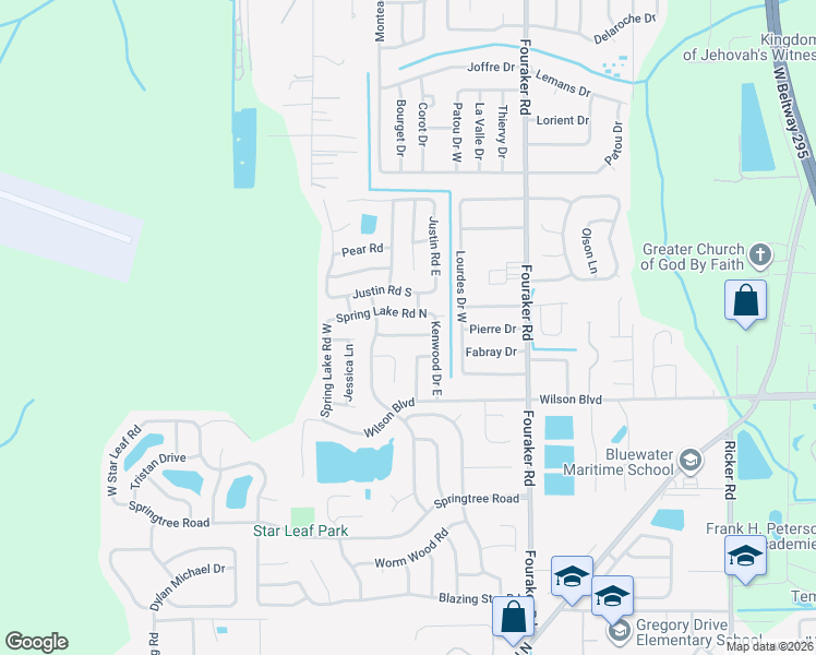 map of restaurants, bars, coffee shops, grocery stores, and more near 8140 Jeanwood Drive in Jacksonville