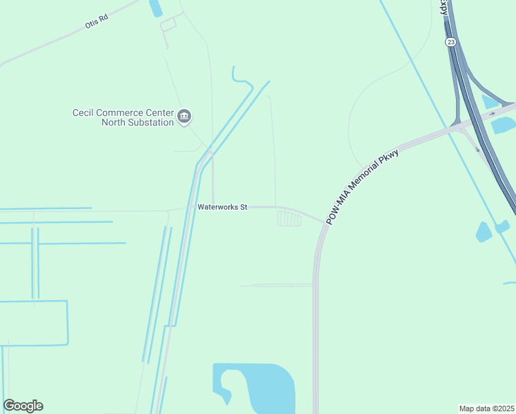 map of restaurants, bars, coffee shops, grocery stores, and more near Waterworks Street in Jacksonville