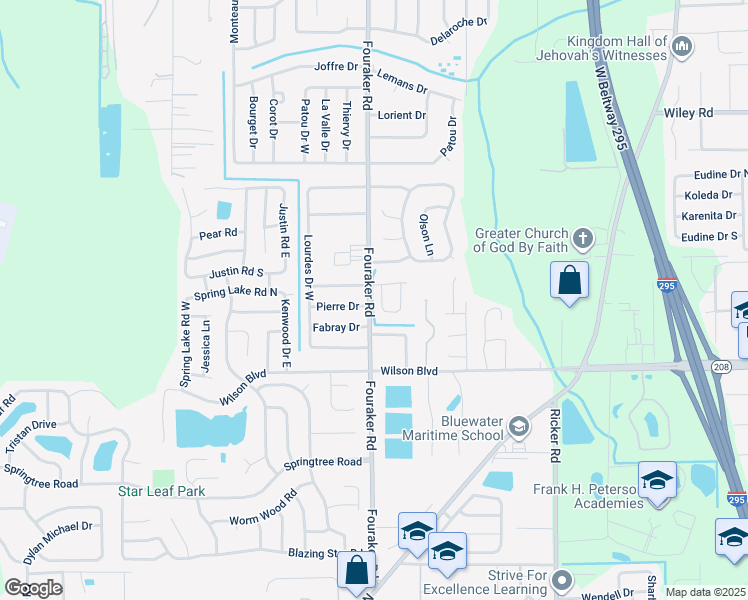 map of restaurants, bars, coffee shops, grocery stores, and more near 8005 Jacques Drive in Jacksonville