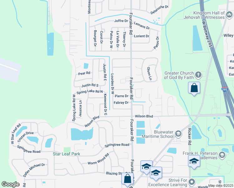 map of restaurants, bars, coffee shops, grocery stores, and more near 8069 Jacques Drive in Jacksonville