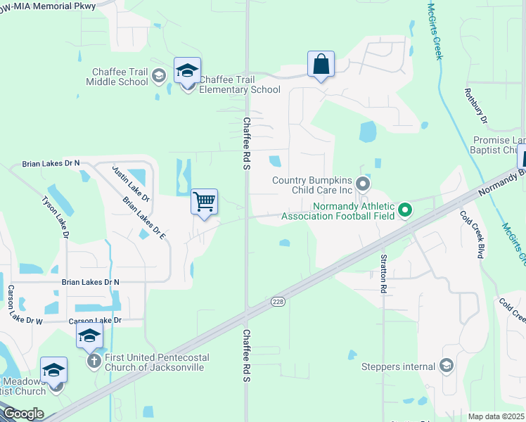 map of restaurants, bars, coffee shops, grocery stores, and more near 11133 Old Gainesville Road in Jacksonville